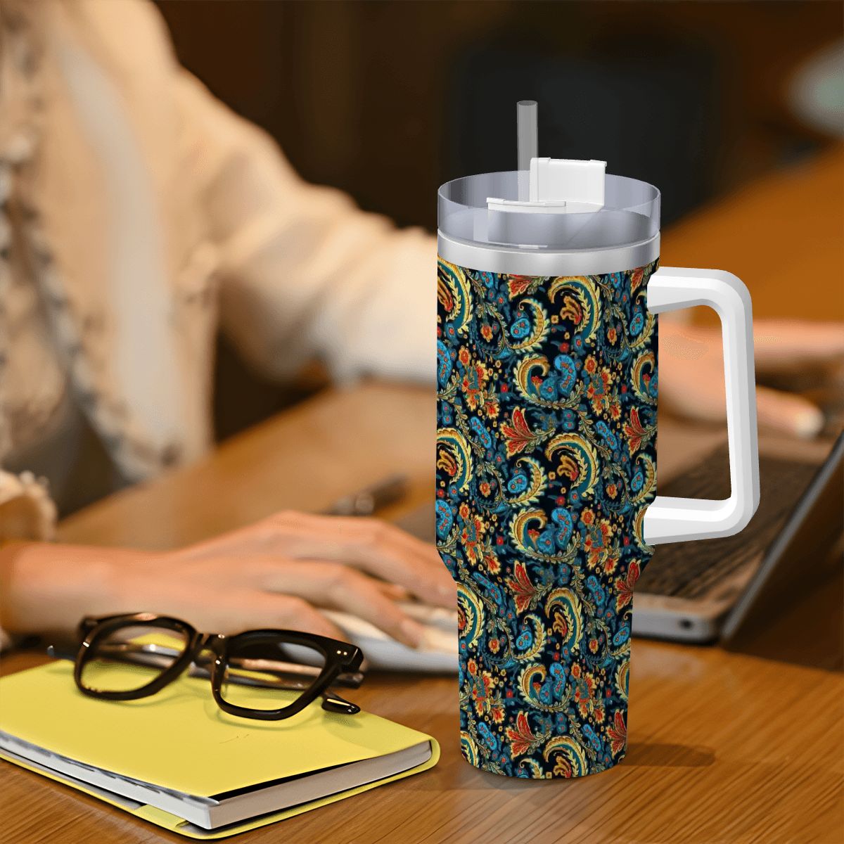 Obsidian Bloom | Large Tumbler