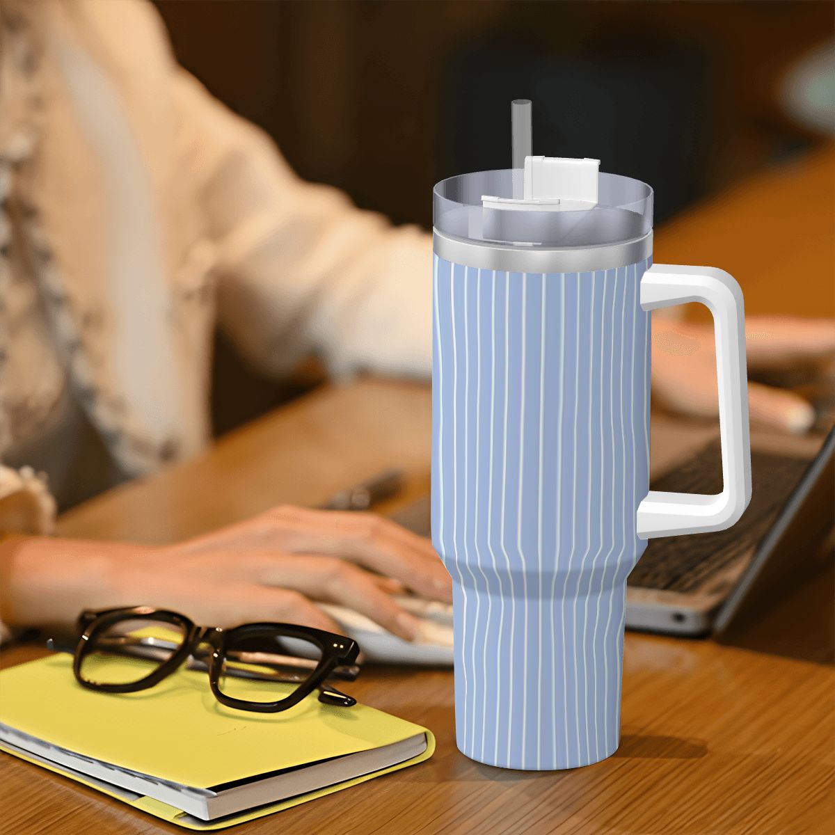 Blue Linen | Large Tumbler