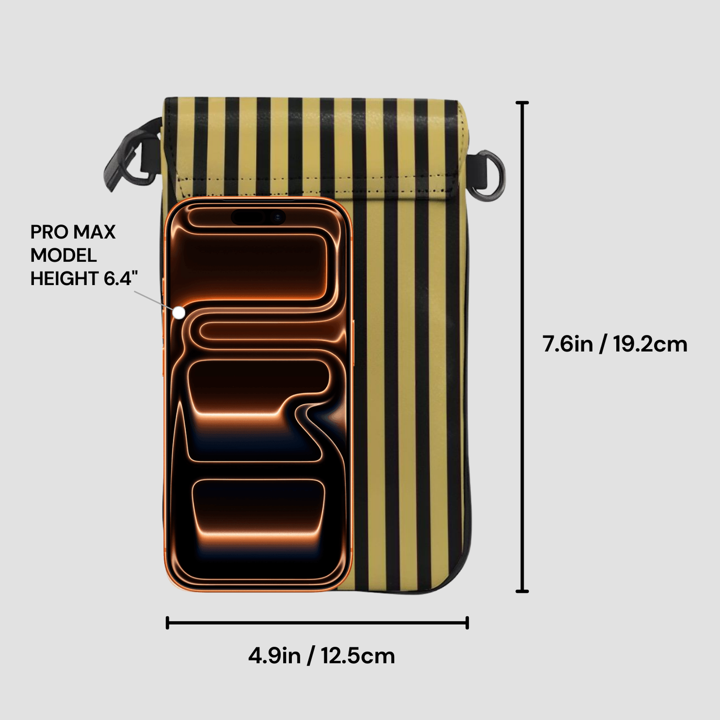 Gilded Noir | Crossbody Phone Purse
