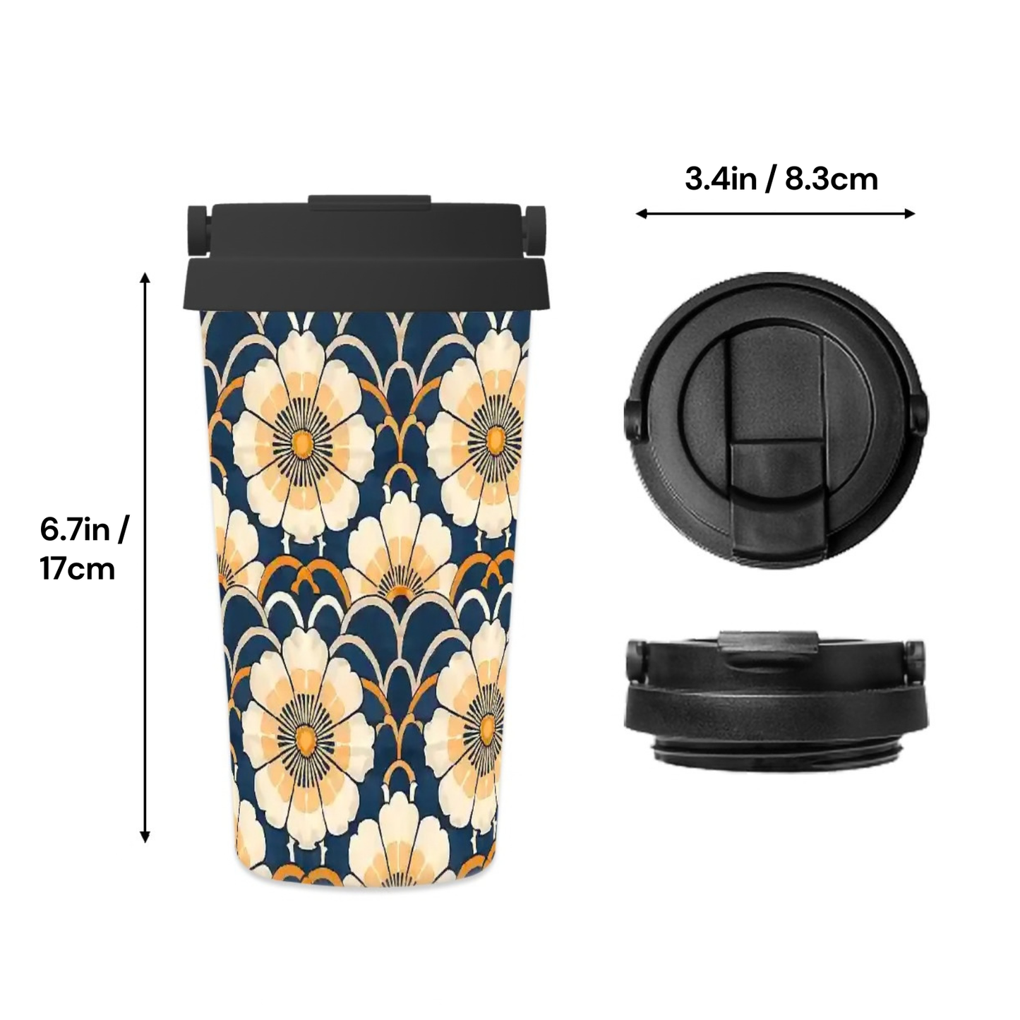 Ivory Bloom | Insulated Travel Mug