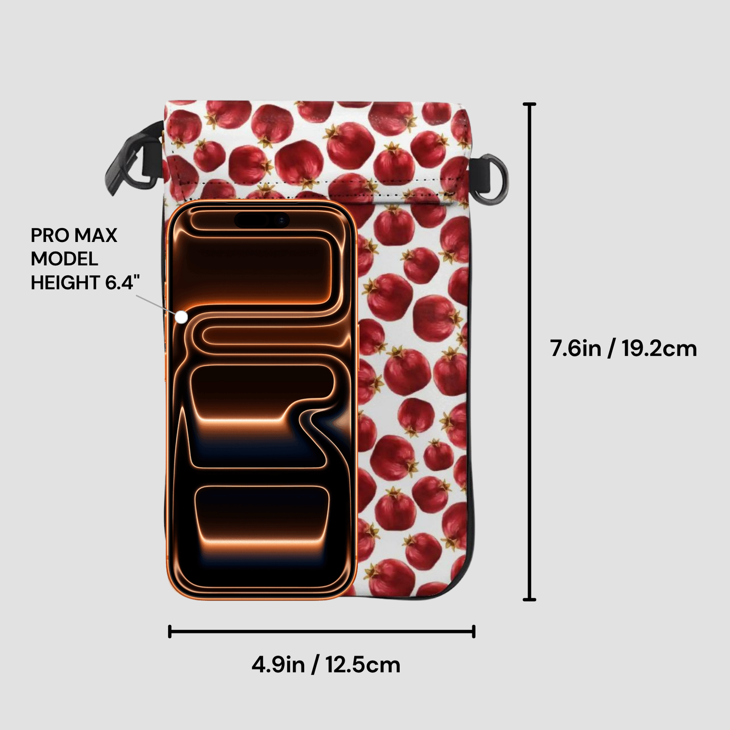 Pom Noir | Crossbody Phone Purse