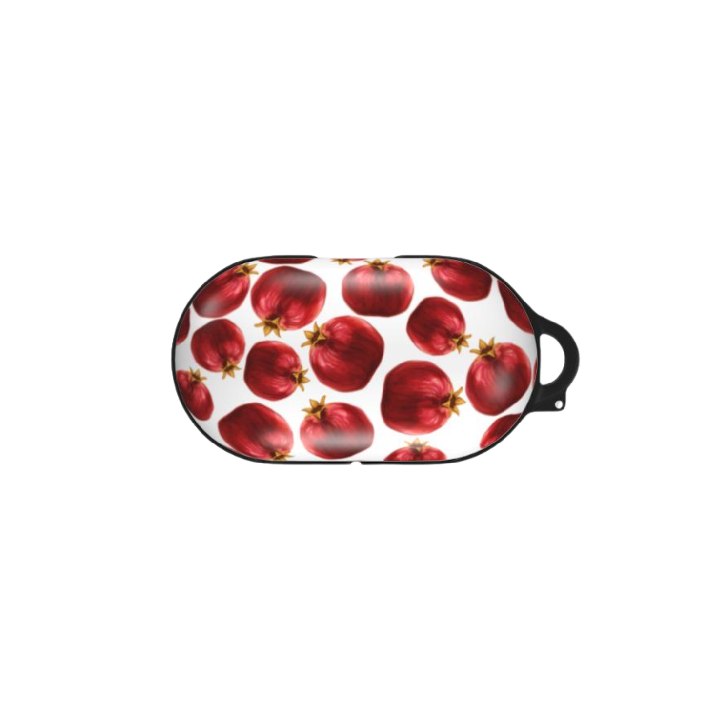 Sleep mask with red apple pattern on a white background