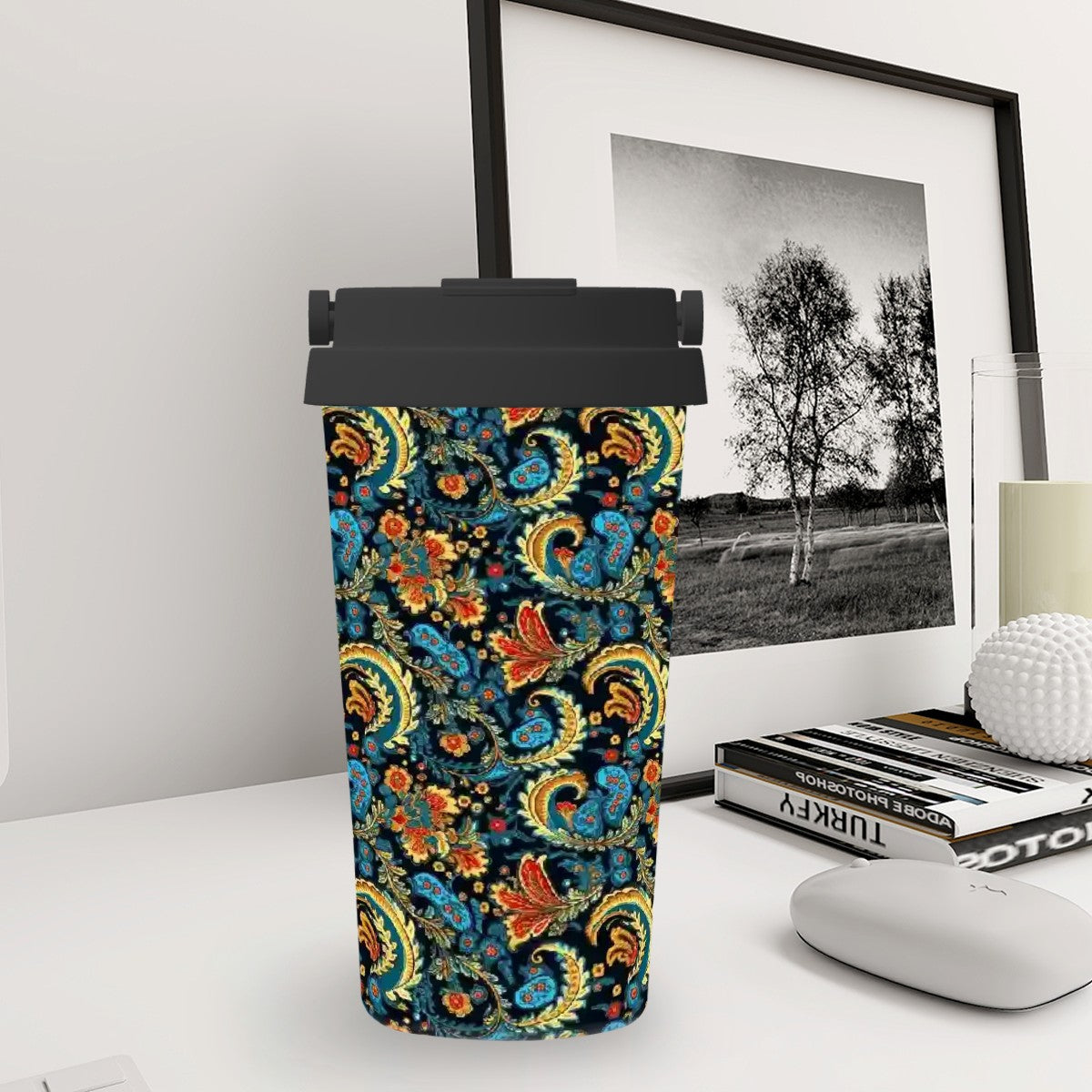 Obsidian Bloom | Insulated Travel Mug