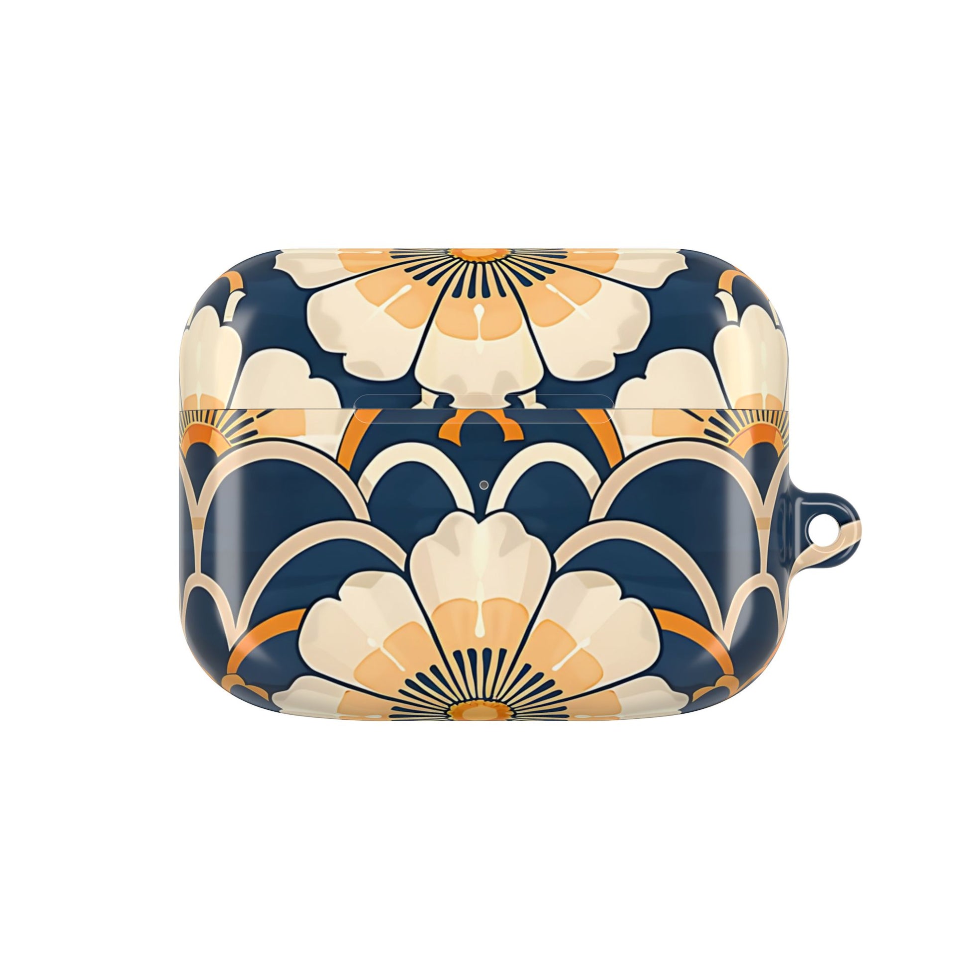 Decorative case with floral pattern on a white background