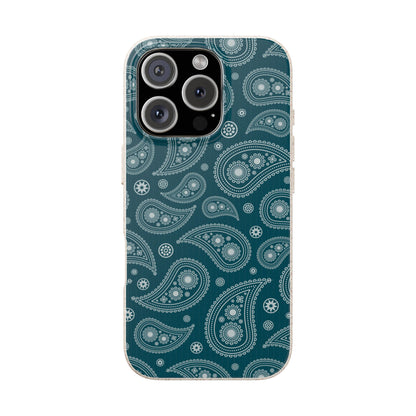 Teal Paisley | Biodegradable
