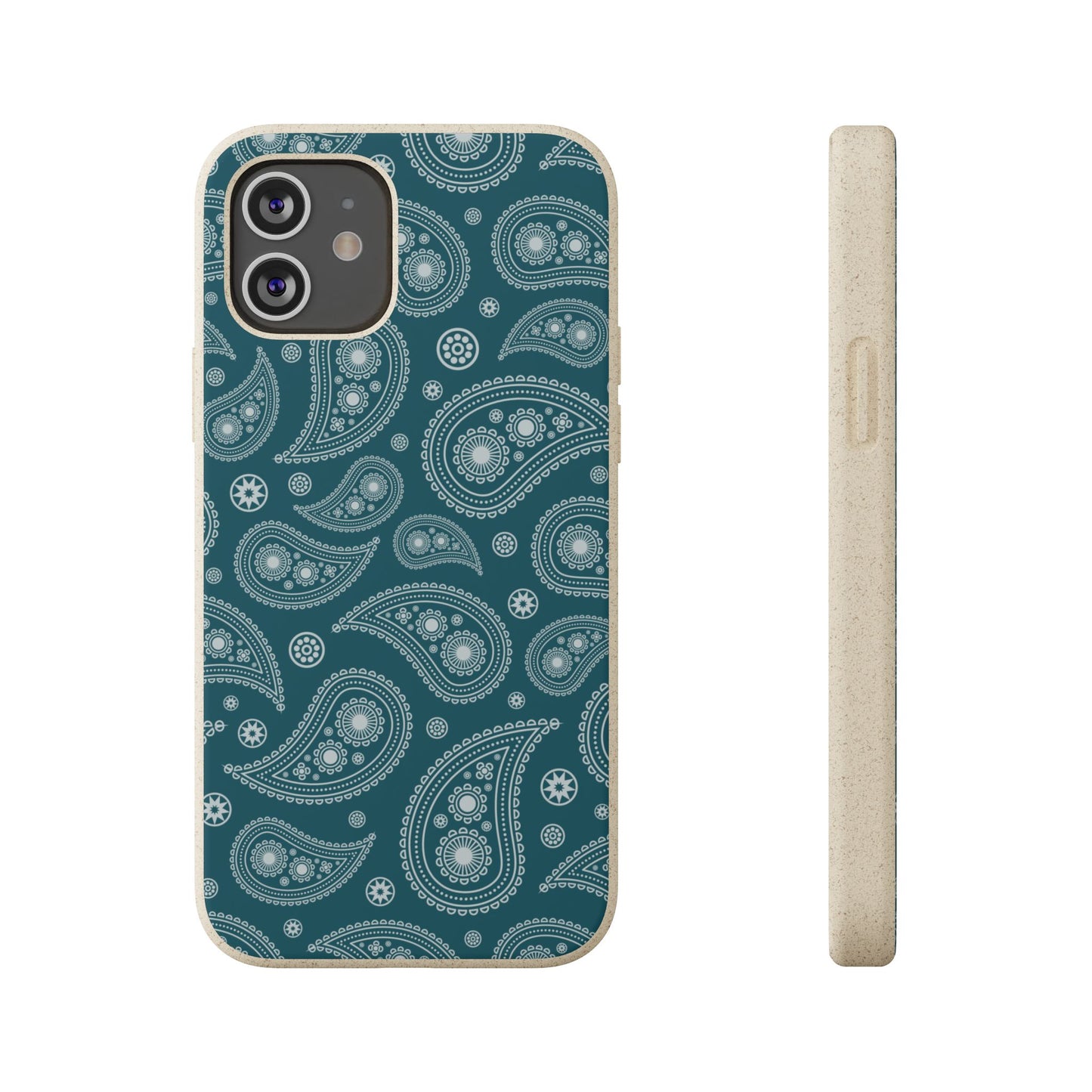 Teal Paisley | Biodegradable