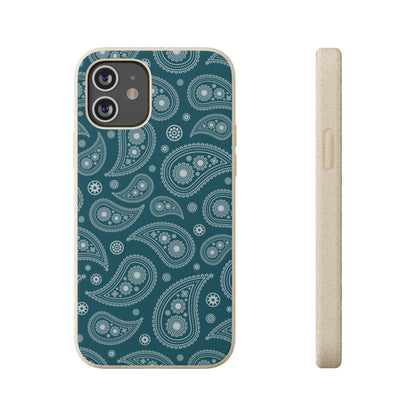 Teal Paisley | Biodegradable