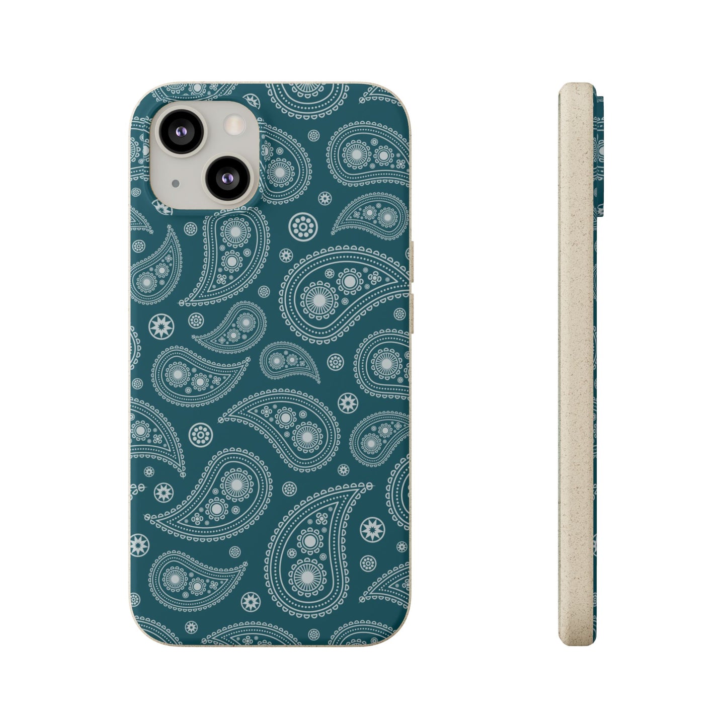 Teal Paisley | Biodegradable