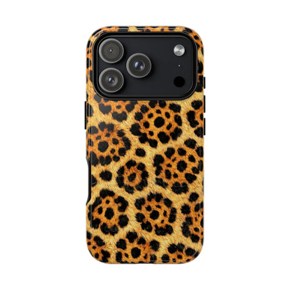 Phone case with leopard print design on a white background