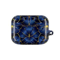 Blue floral patterned case on a white background