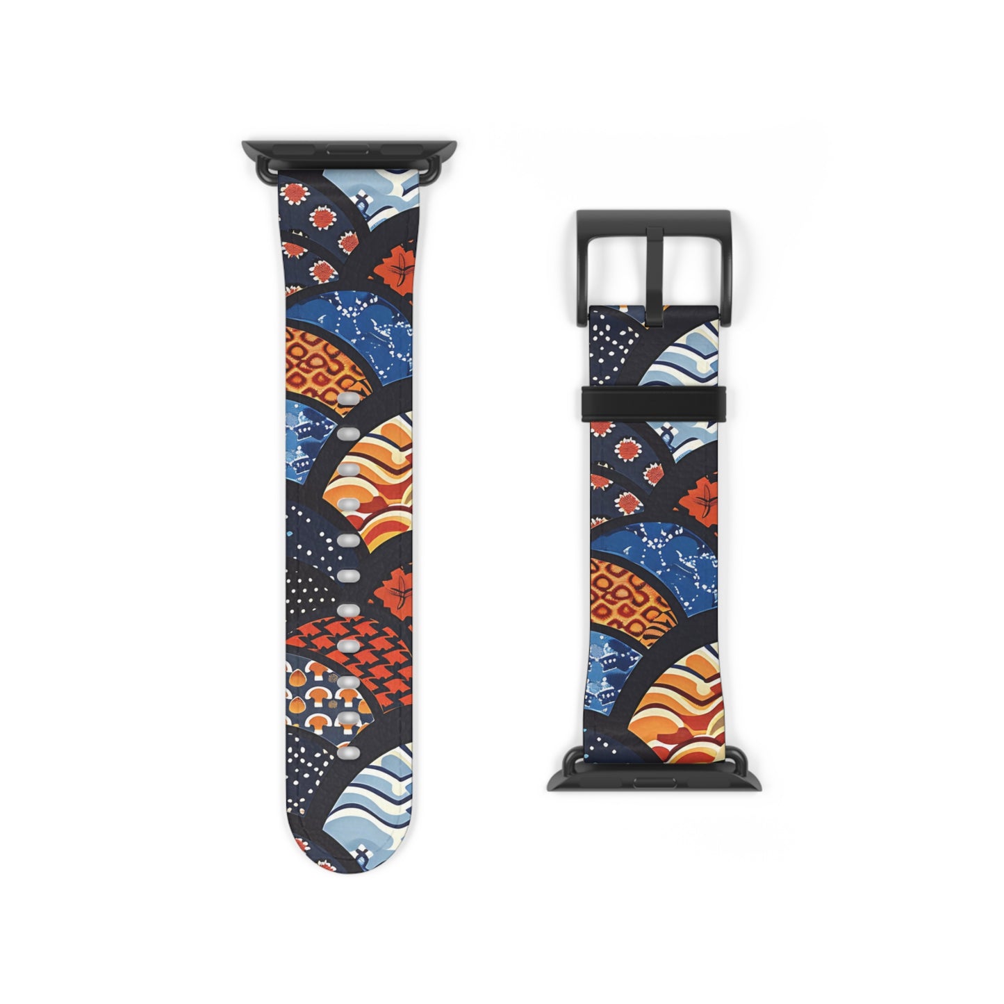 Colorful watch strap with abstract design on a white background  | Casenari