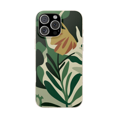 Phone case with a floral design on a white background