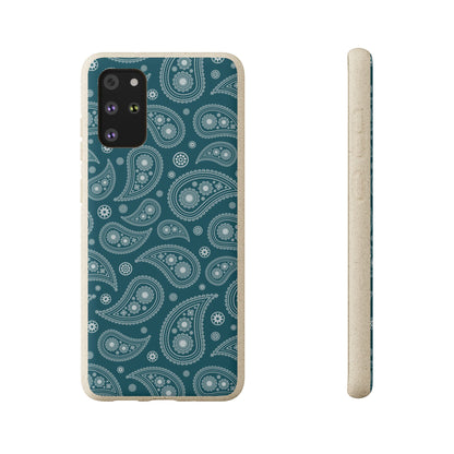 Teal Paisley | Biodegradable