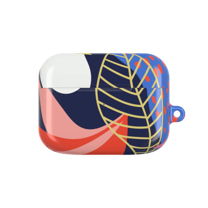 Colorful case with abstract design on a white background