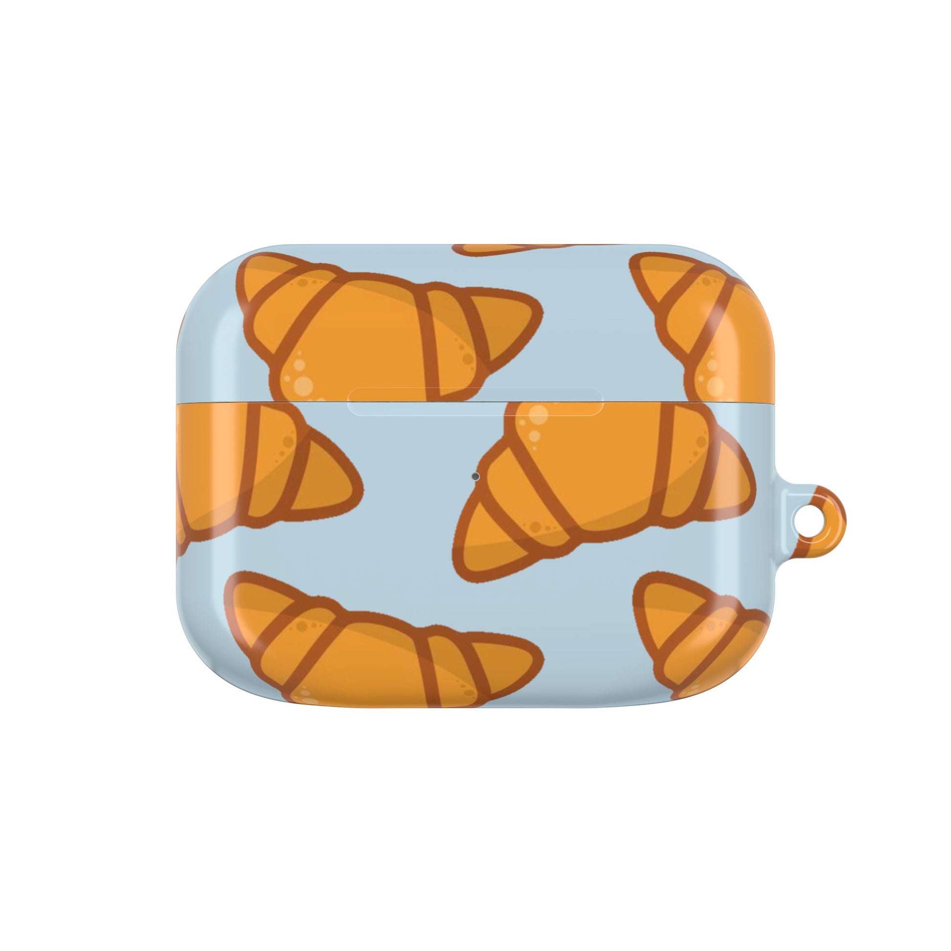 Croissant Pattern Apple Airpods Case Mockup | casenari