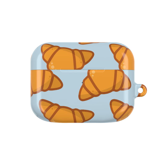 Croissant Pattern Apple Airpods Case Mockup | casenari