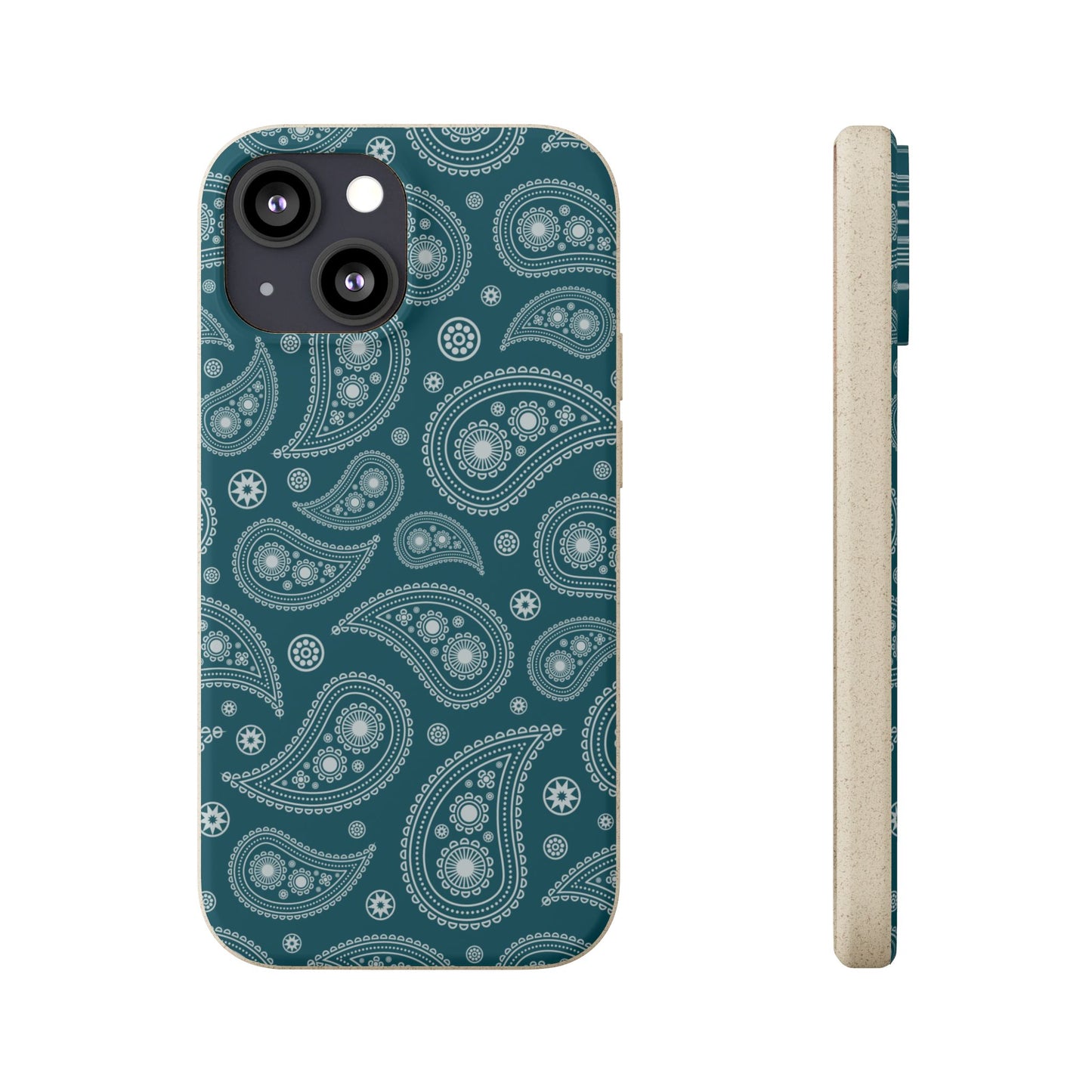 Teal Paisley | Biodegradable