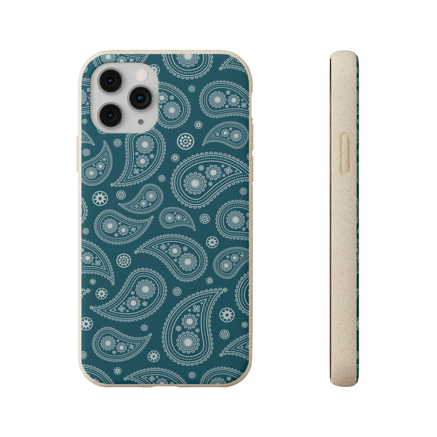 Teal Paisley | Biodegradable