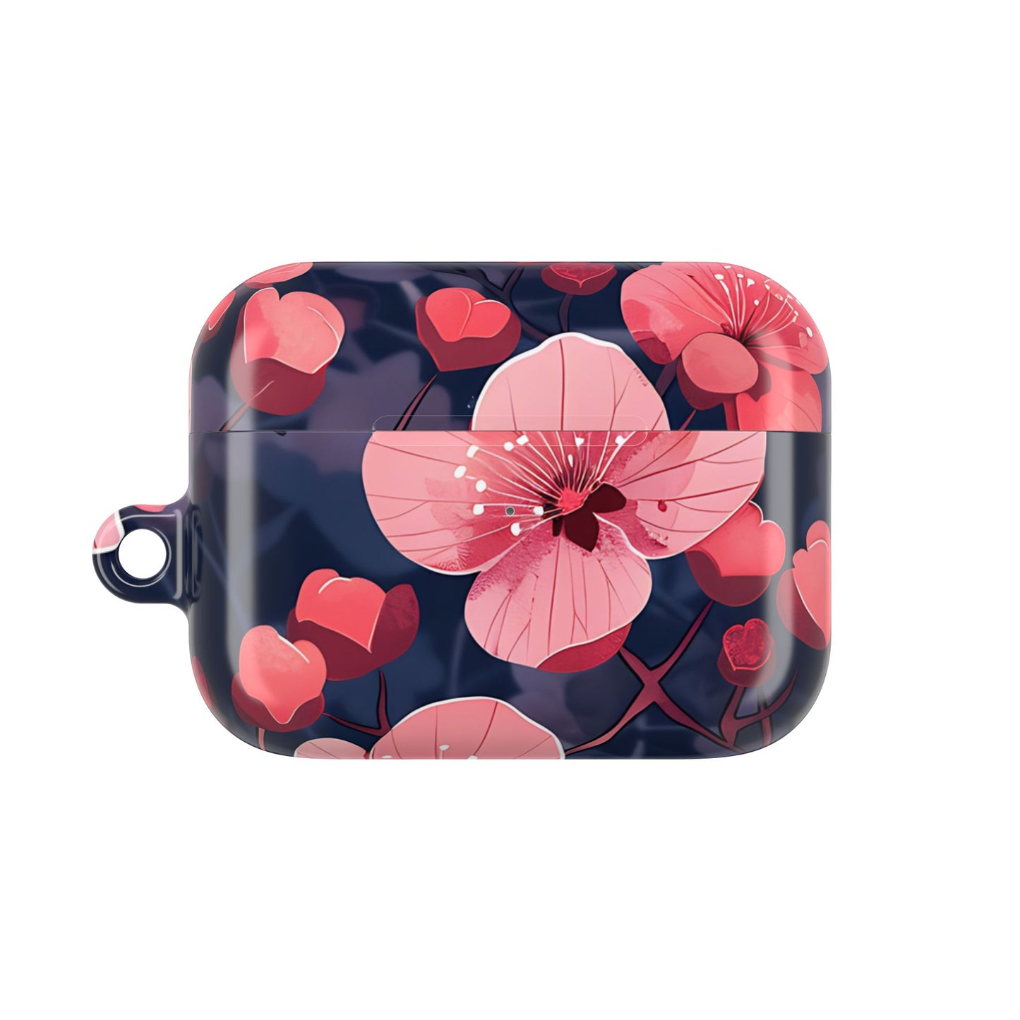 Floral design case on a white background