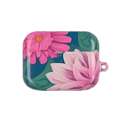 Floral design case on a white background