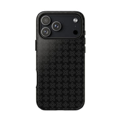 Black phone case on a white background