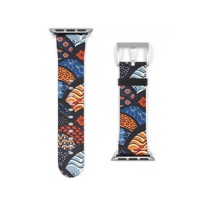 Two watch straps with colorful abstract patterns on a white background | Casenari