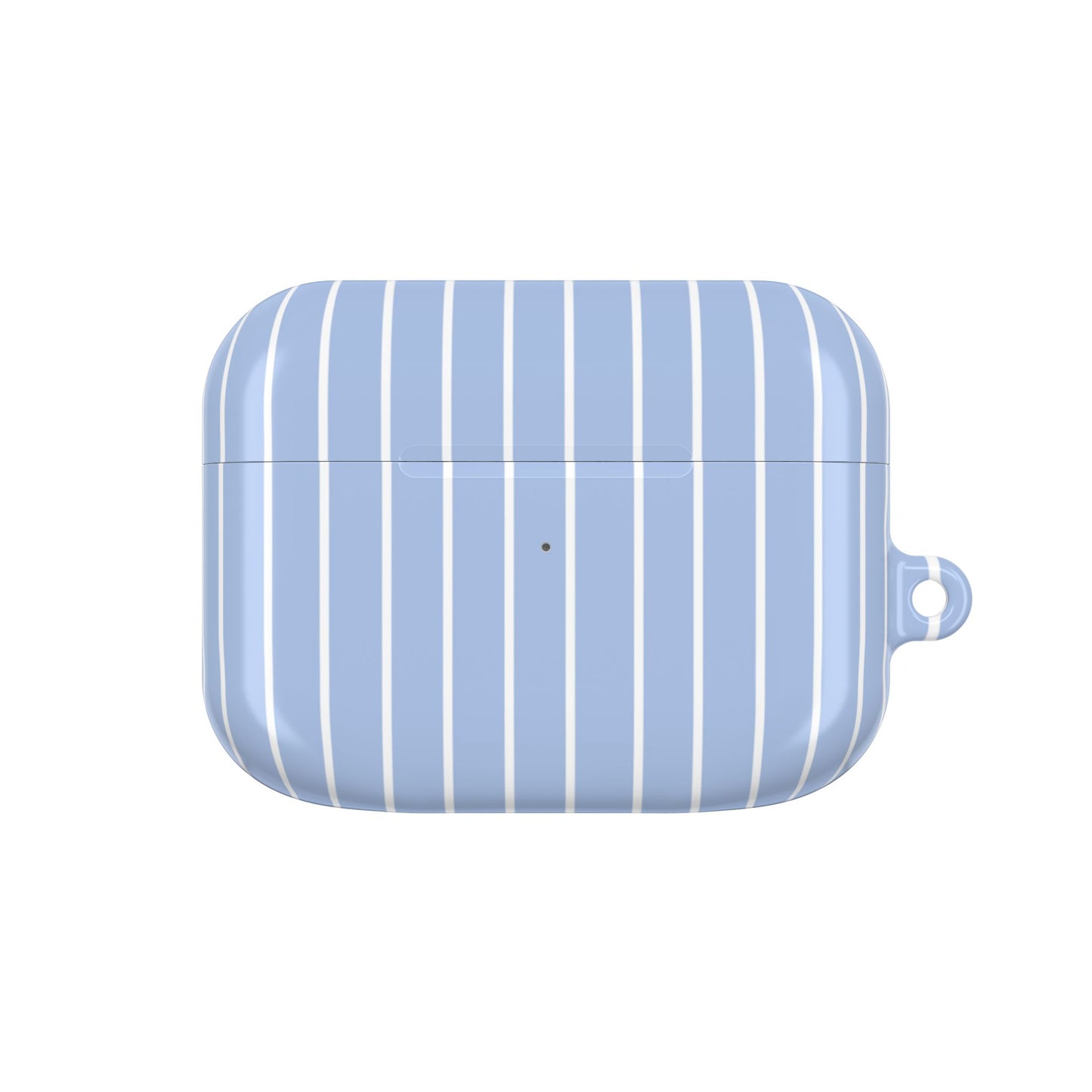 Blue striped case on a white background