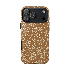 Phone case with floral pattern on a white background