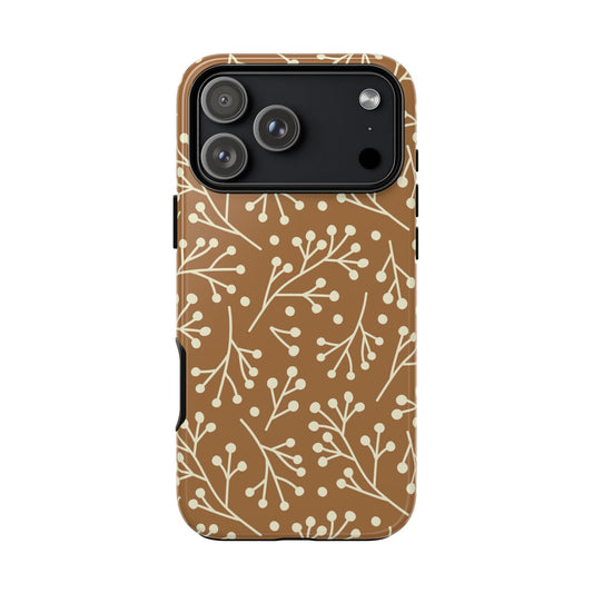 Phone case with floral pattern on a white background