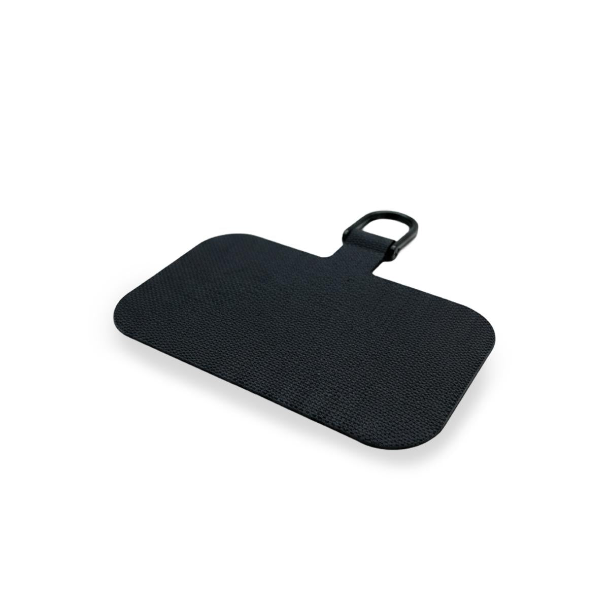 Black car mat with a handle on a white background