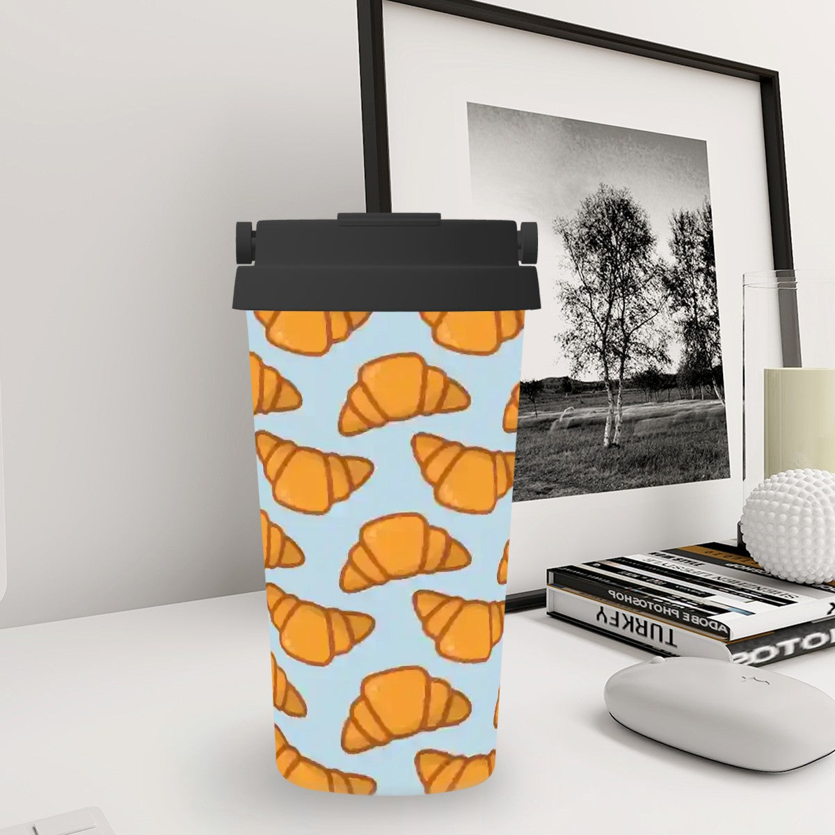 Croissant Breeze | Insulated Travel Mug