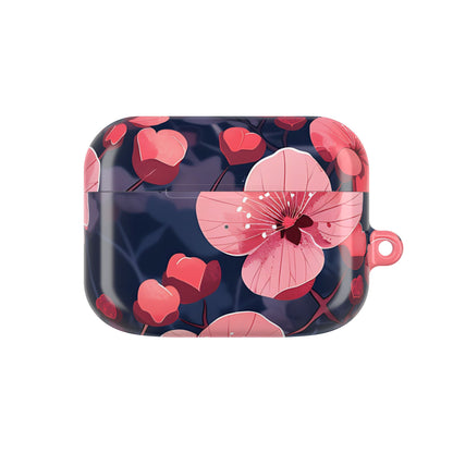 Floral design case on a white background