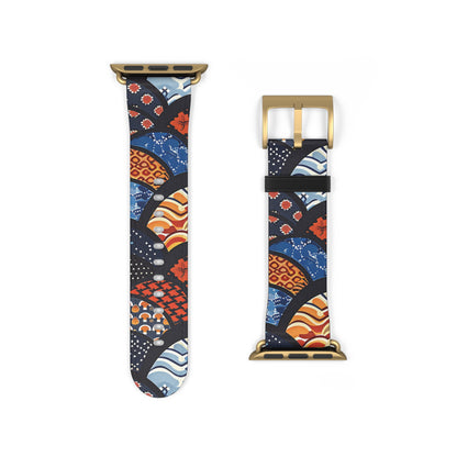 Two watch straps with colorful abstract patterns on a white background | Casenari