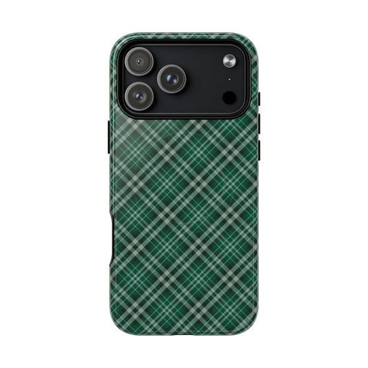 Green plaid phone case on a white background | Casenari