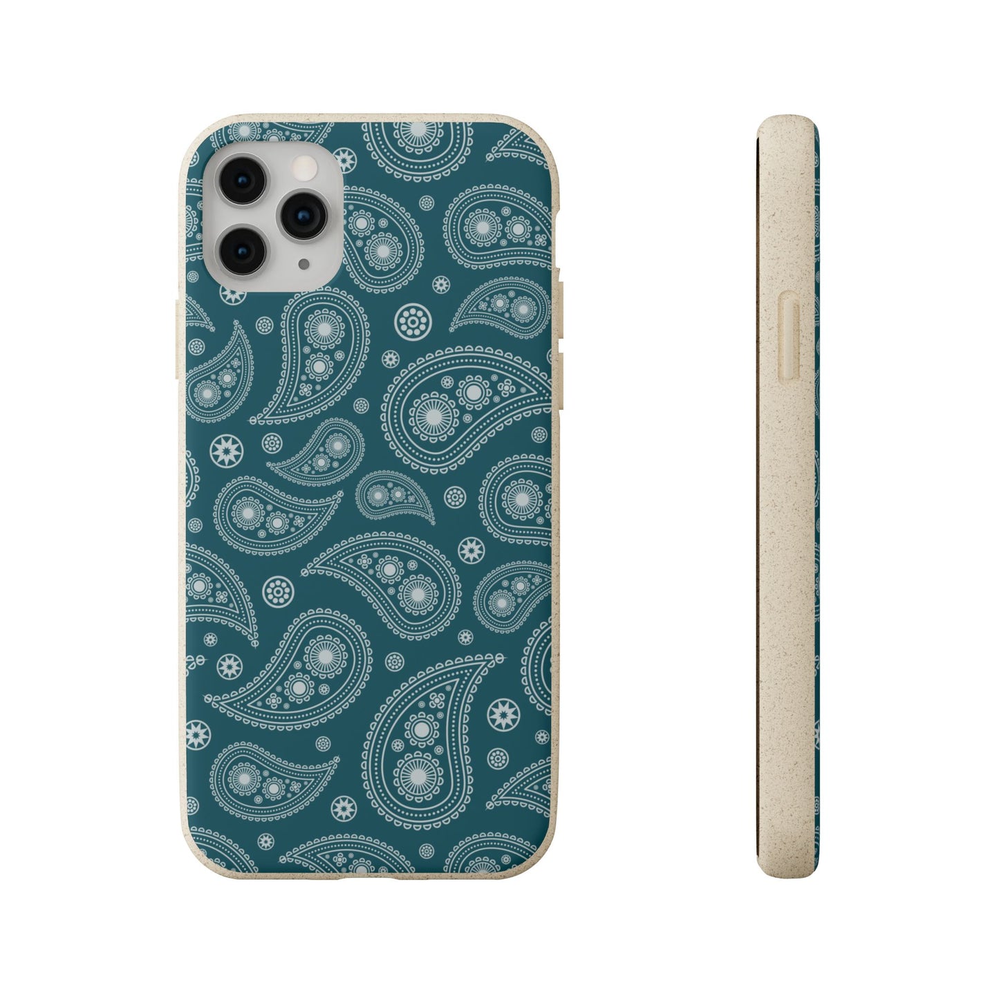 Teal Paisley | Biodegradable