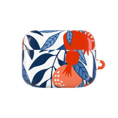 Colorful case with leaf pattern on a white background