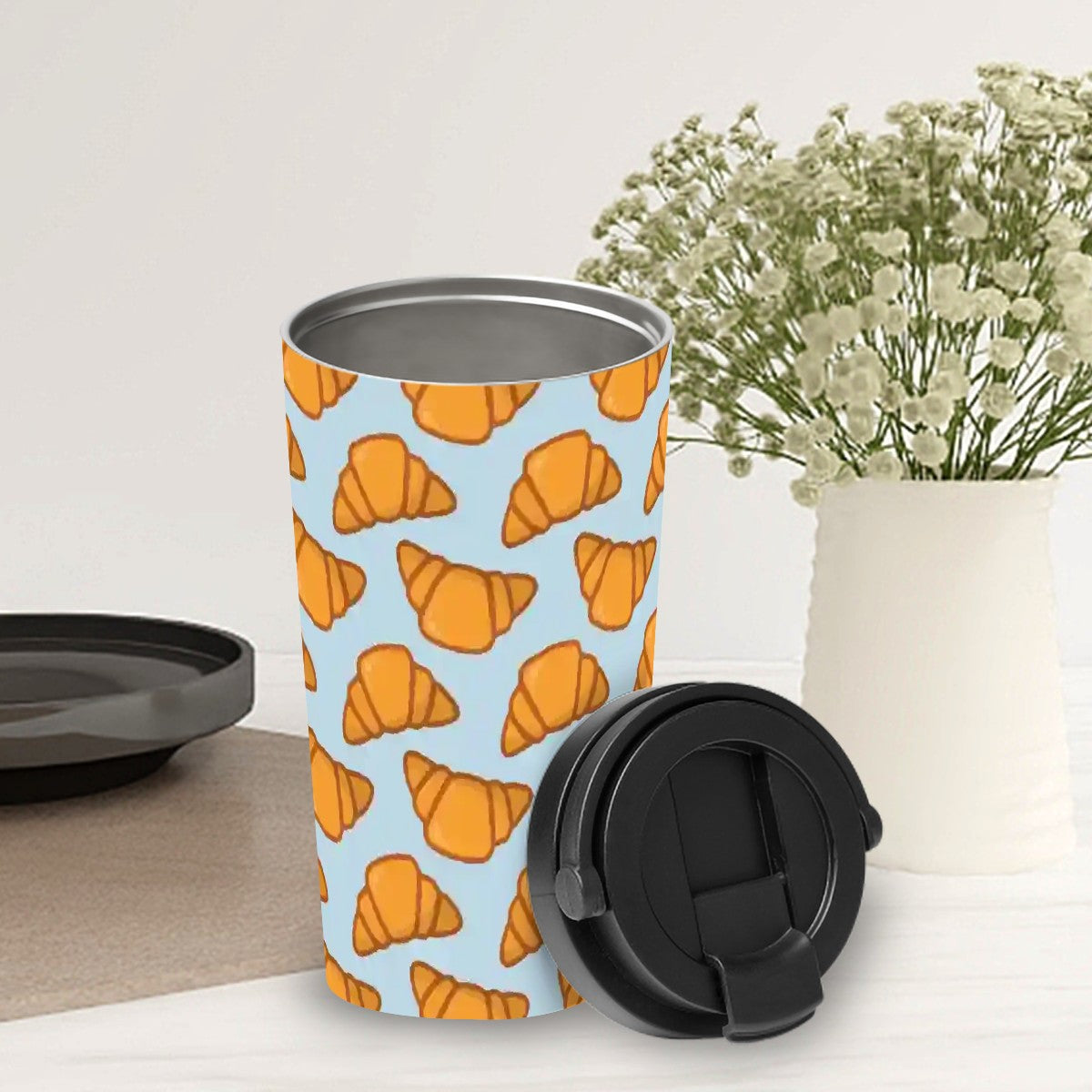 Croissant Breeze | Insulated Travel Mug