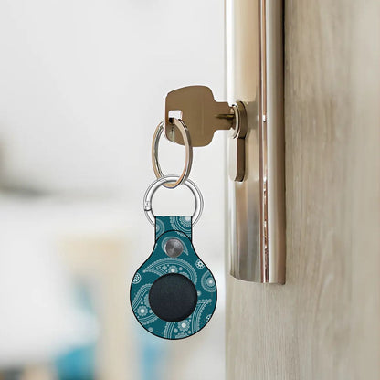 Keychain with a device attached to a door handle