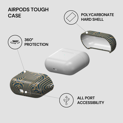 Gold on Teal | Apple Airpods Case