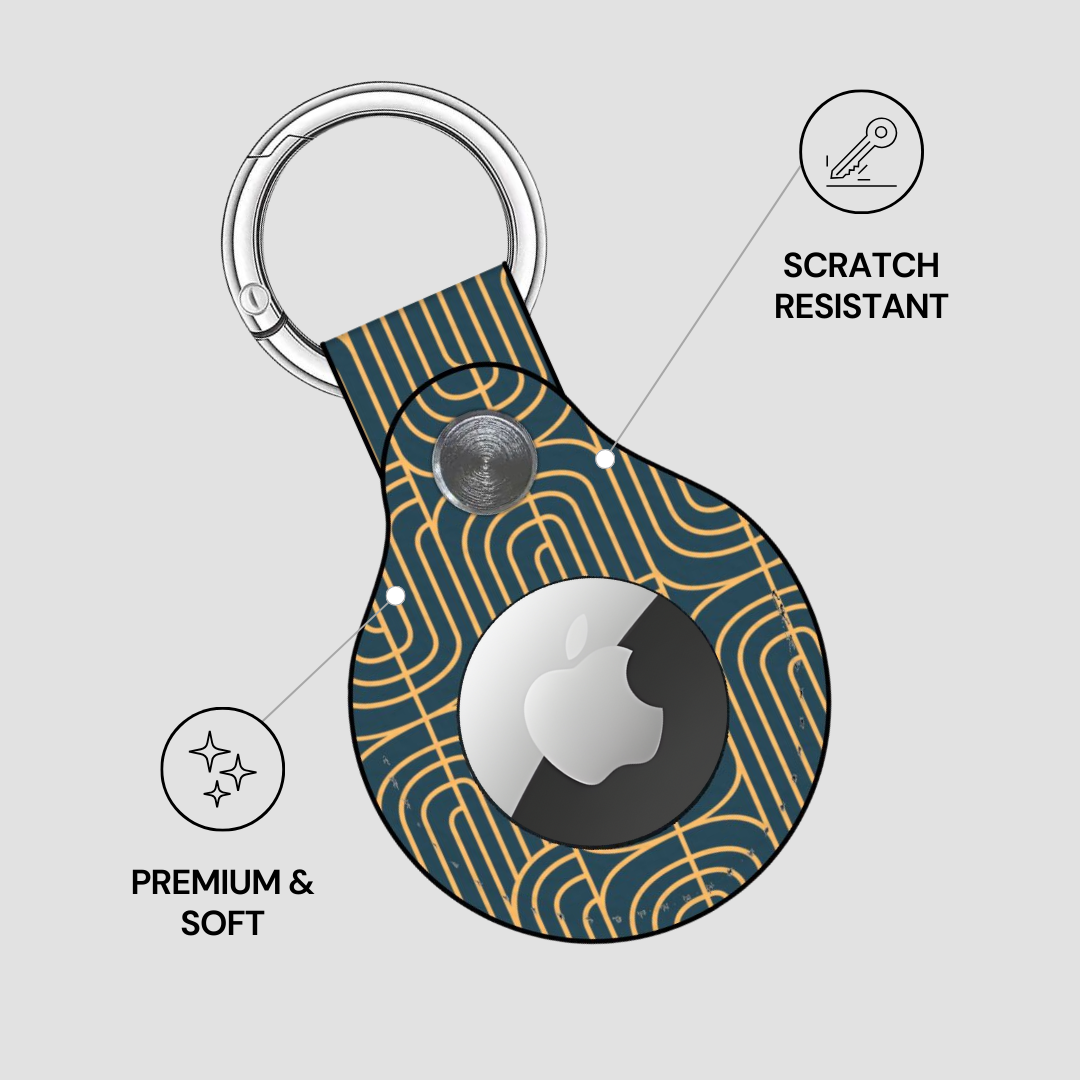 Gold on Teal | Airtag Holder
