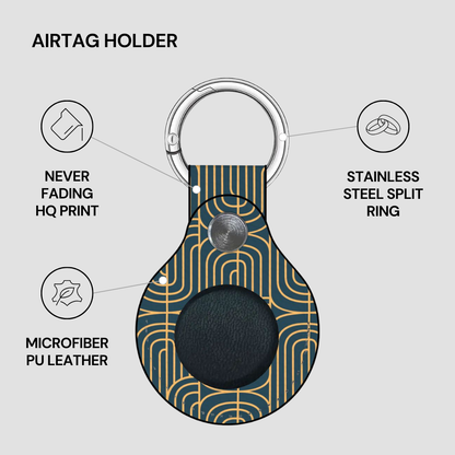 Gold on Teal | Airtag Holder