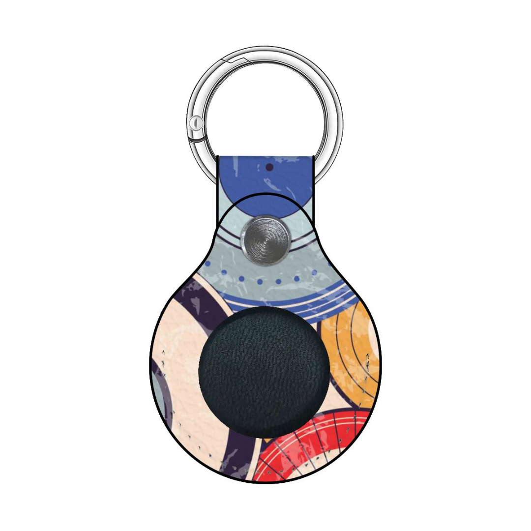 Colorful keychain with a pattern on a white background