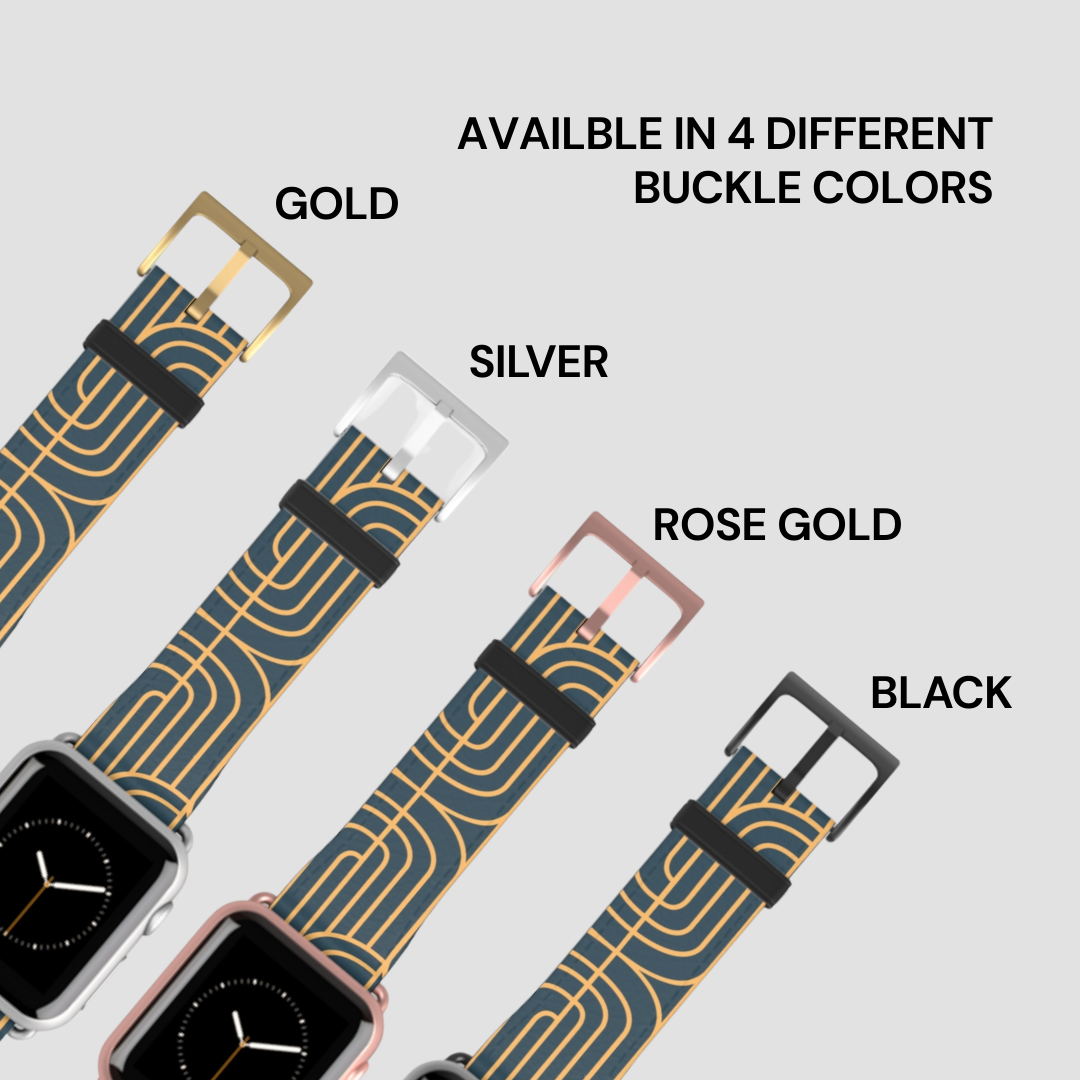 Gold on Teal | Apple Watch Band