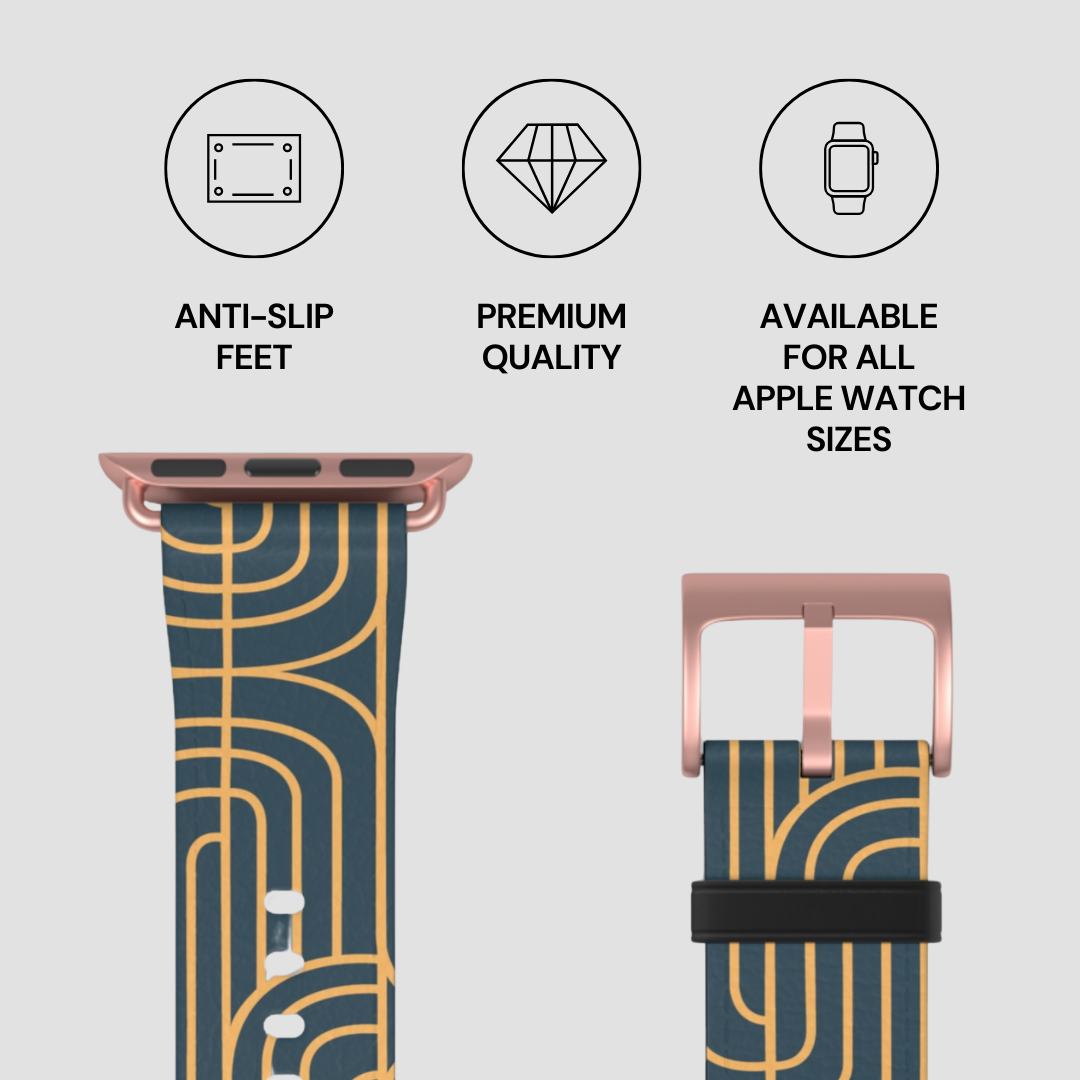 Gold on Teal | Apple Watch Band