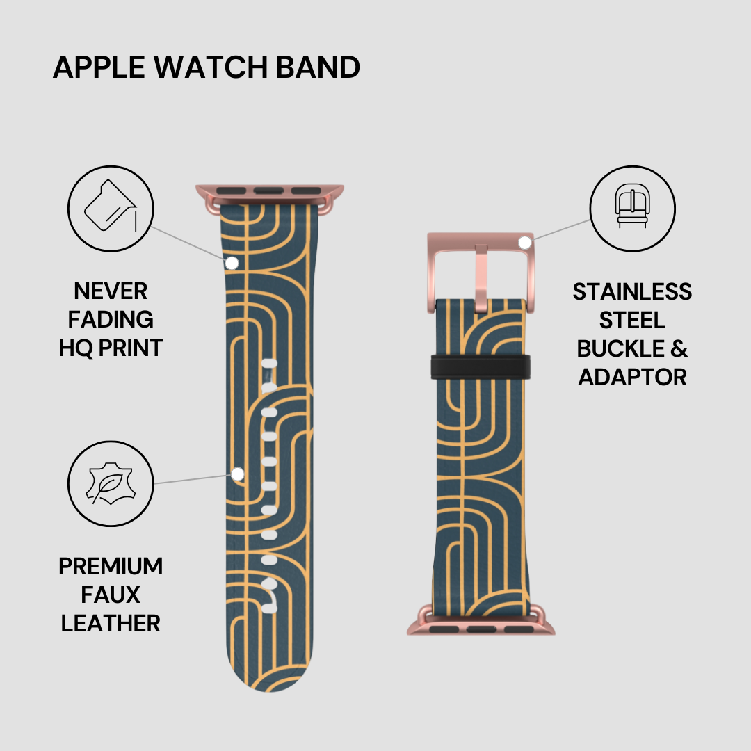Gold on Teal | Apple Watch Band