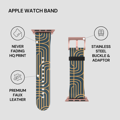 Gold on Teal | Apple Watch Band