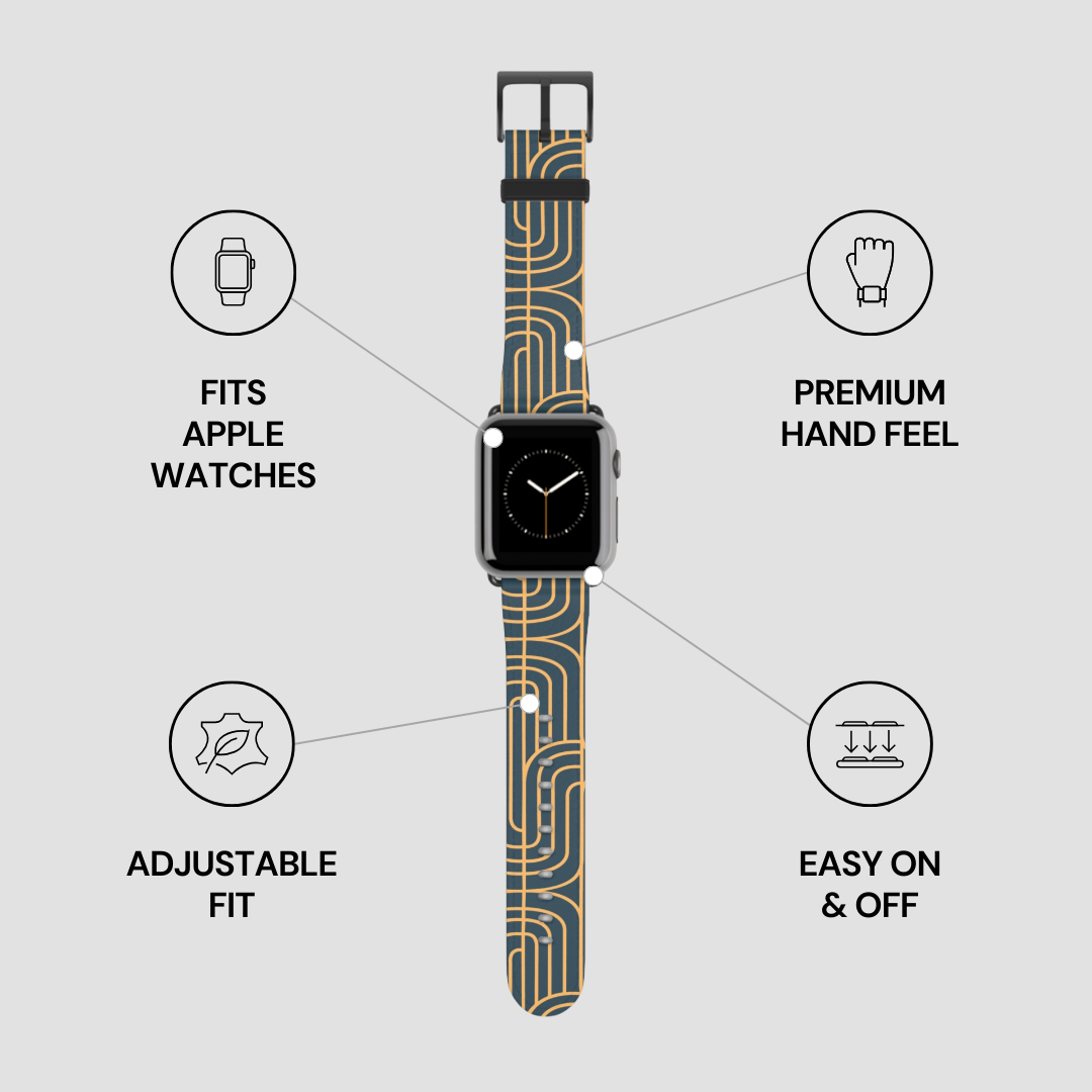 Gold on Teal | Apple Watch Band
