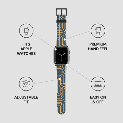 Gold on Teal | Apple Watch Band