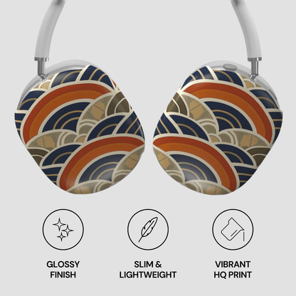 Heart-shaped earrings with geometric pattern on a light gray background