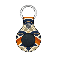 Keychain with geometric pattern on a white background